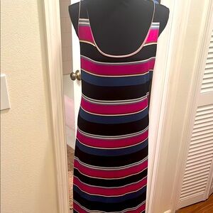 Lucy Love Black and Pink Sleeveless Racerback Maxi Sundress